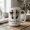 Personalized Baby Footprint Mug 15 Oz Mug Custom New Baby Gift Baby Birth Stats Mug New Mom Keepsak 0