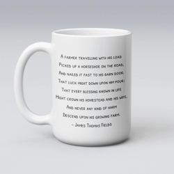 a farmer traveling with his load mug – inspirational homesteading coffee gift