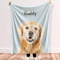 Custom Pet Portrait Blanket Personalized Dog And Cat Photo Throw With Name 0