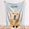 Custom Pet Portrait Blanket Personalized Dog And Cat Photo Throw With Name 0