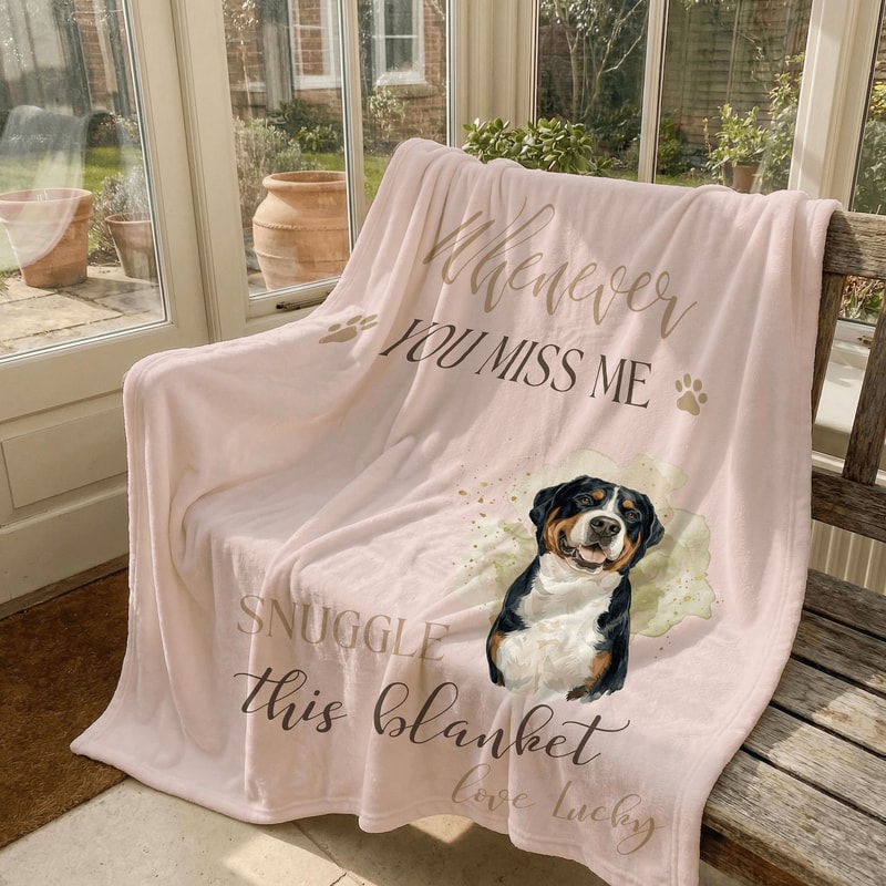 Personalized Pet Photo Blanket Custom Dog Memorial Keepsake Gift For Pet Lovers 0