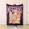Custom Retro Pet Portrait Blanket Personalized Vintage Rap Style Pet Photo Throw 0