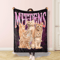 Custom Retro Pet Portrait Blanket Personalized Vintage Rap Style Pet Photo Throw 0