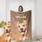 Custom Pet Photo Blanket With Name Personalized Dog And Cat Portrait Keepsake Gift 0