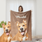 Custom Pet Photo Blanket With Name Personalized Dog And Cat Portrait Keepsake Gift 0