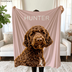 custom pet photo blanket with name personalized dog and cat keepsake gifttt