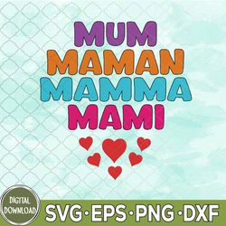 multi language mother svg, mother's day svg, mom svg, gift for mom svg, png, eps, dxf