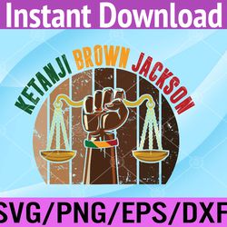 vintage judge ketanji brown jackson female lawyer equality svg, eps, png, dxf, digital download