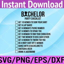 mens groomsmen groom squat men bachelor supplies party checklist svg, eps, png, dxf, digital download