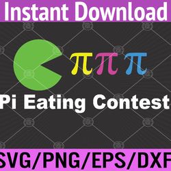 pi day pi eating contest funny math geek svg, eps, png, dxf, digital download