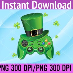 video game controller irish gamer boys st patricks day png digital download