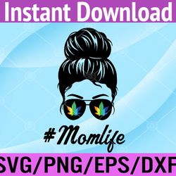 womens mom life woman weed sunglasses mothers day 420 svg, eps, png, dxf, digital download