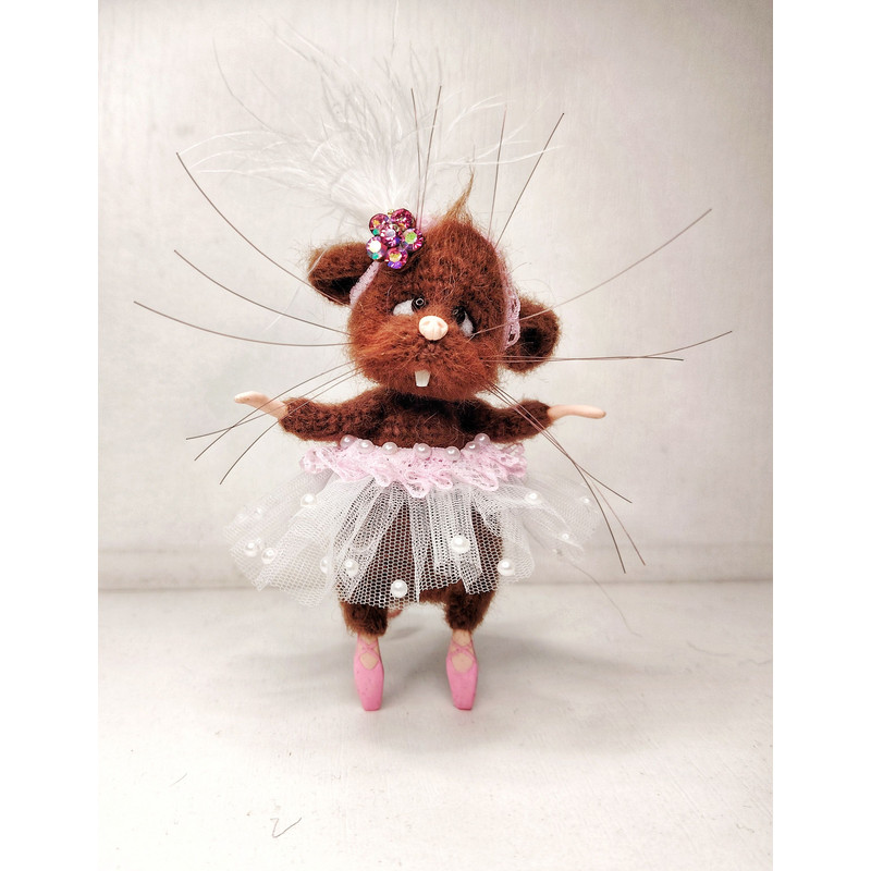 Little Funny Ballerina Mouse 45 Inches Tall In Pointe Shoes 1