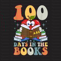 100 days in the books reading teacher 100th day of school png