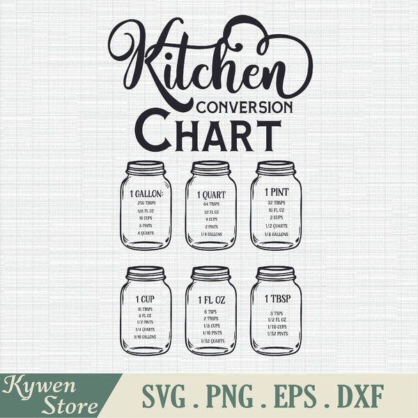Kitchen Conversion Chart Svg Kitchen Conversion Svg Kitche Inspire
