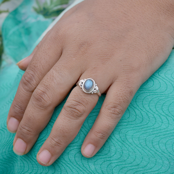 Ring With Labradorite Stone.JPG