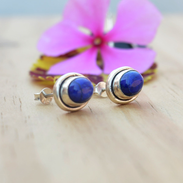 Lapis Lazuli Earrings Studs.JPG