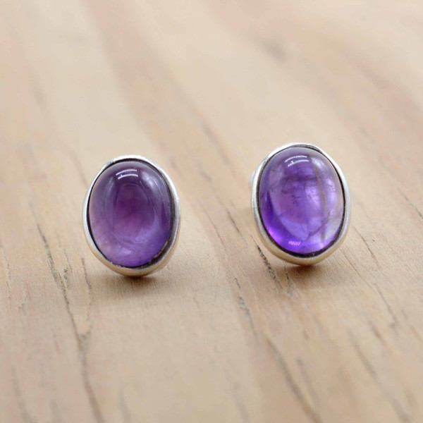 Purple Earrings For Girls.JPG