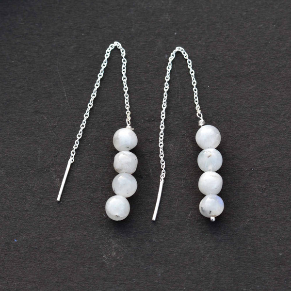 White Stone Earrings Silver.JPG
