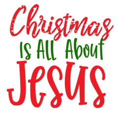 Merry Christmas logo Svg, Christmas Svg, Merry Christmas Svg, Christmas Is All About Jesus Svg File Cut Digital Download