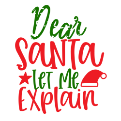 Merry Christmas logo Svg, Christmas Svg, Dear Santa Let Me Explair Svg, Christmas Svg File Cut Digital Download
