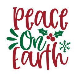 Merry Christmas logo Svg, Christmas Svg, Peace On Earth Svg, Christmas Svg File Cut Digital Download