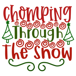Merry Christmas logo Svg, Christmas Svg, Chomping Through The Snow Svg, Christmas Svg File Cut Digital Download