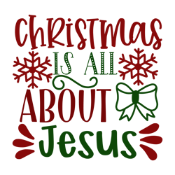 Merry Christmas logo Svg, Christmas Svg, Christmas Is All About Jesus Svg, Christmas Svg File Cut Digital Download