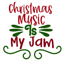 Merry Christmas logo Svg, Christmas Svg, Christmas Music is My Jam Svg, Christmas Svg File Cut Digital Download