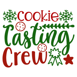 Merry Christmas logo Svg, Christmas Svg, Cookie Casting Crew Svg, Christmas Svg File Cut Digital Download