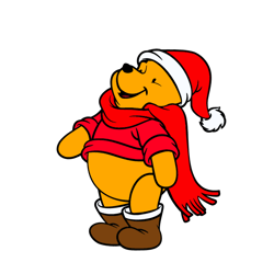 Merry Christmas logo Svg, Christmas Svg, Merry Christmas Svg, Pooh Christmas Svg File Cut Digital Download