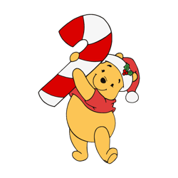 Merry Christmas logo Svg, Christmas bear pooh Svg, Merry Christmas Svg, Christmas logo Svg File Cut Digital Download