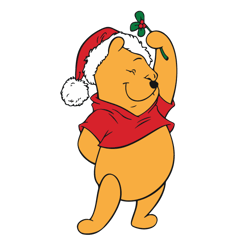 Merry Christmas logo bear pooh Svg, Christmas Svg, Merry Christmas Svg, Christmas Svg File Cut Digital Download