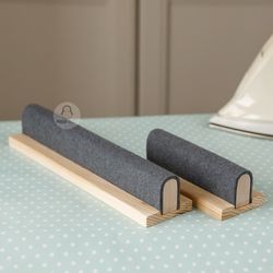 Wool Quilter's Clapper and Presser Bar for Seams