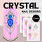 Crystal Nail Designs Nail Gem Placement Ideas Crystal Nail Art Templates Nail Art Practice Editable 0