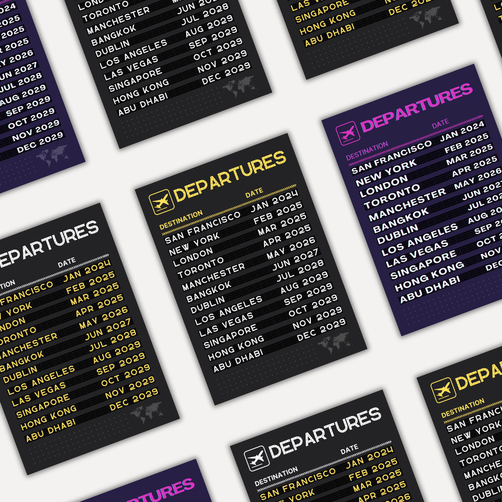 Custom Airport Departures Board