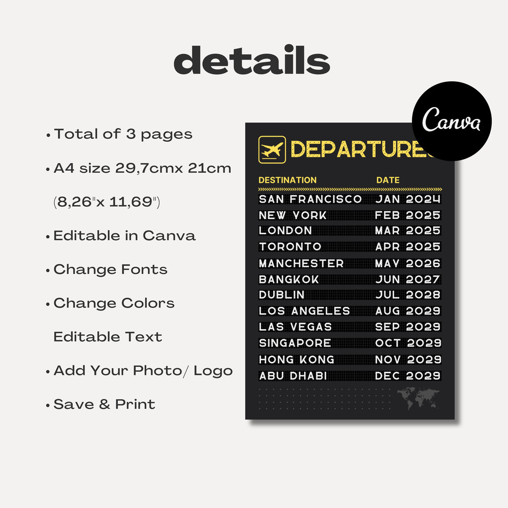 Departure Board Travel Poster