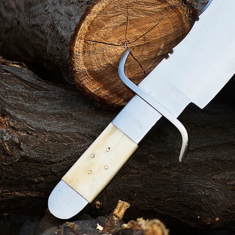 Custom Handmade D2 Steel Dull Polish Bowie Knife Hunting Handmade Knife Fathers Day Gift With Leather Cover Gift 2