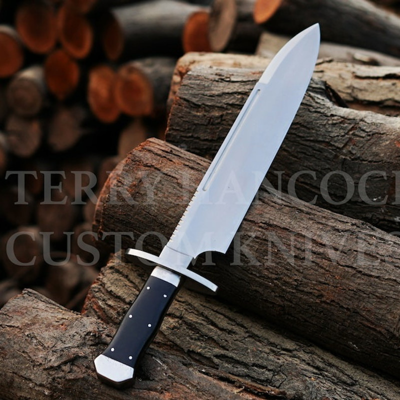 Personalized Handmade 5160 Steel Iron Mistress Bowie Knife With Black Micarta Gifts For Men Gift For Hunters 2
