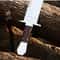 New Custom 5160 Steel Hunting Survival Bowie Knife Wooden Handle With Steel Handsafe Guard With Cow Hide Leather Cover 5