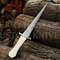 Beautiful Camel Bone Damascus Slim Dagger Hunting Knife Double Edge Gifts For Men Gift For Hunters Boyfriend Gift 3