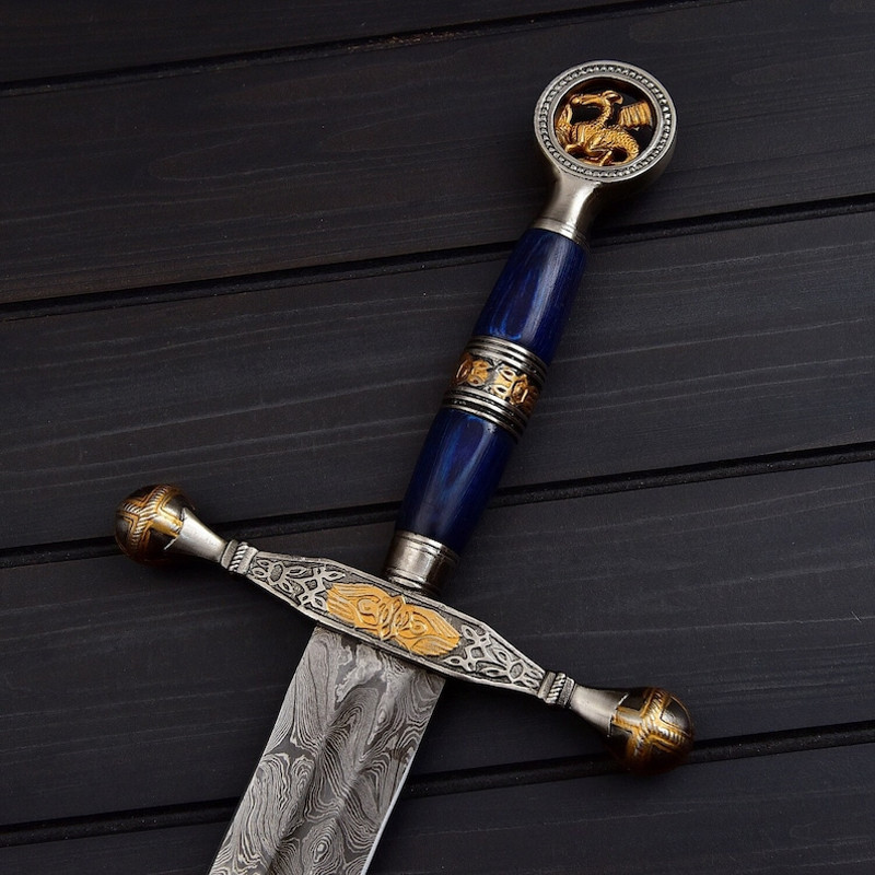 THE DRAGON SLAYER Saint George Dragon Slayer Sword  Custom Handmade  Damascus Steel  Gift For Him Christmas 3