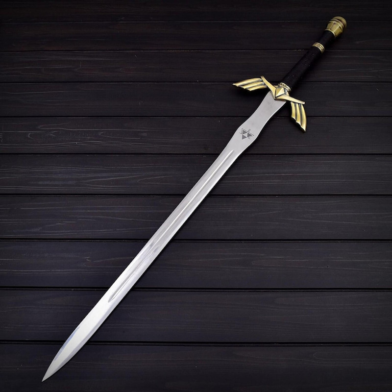 THE ZELDA Custom Handmade Stainless 440c Steel Handcrafted Replica Black Version Of Zelda Sword Video Game 0