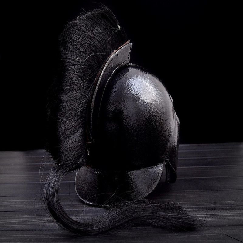 THE LEO 300 Greek Spartan King Leonidas Medieval Black Helmet Corinthian Historical Helmet Halloween Cosplay 0