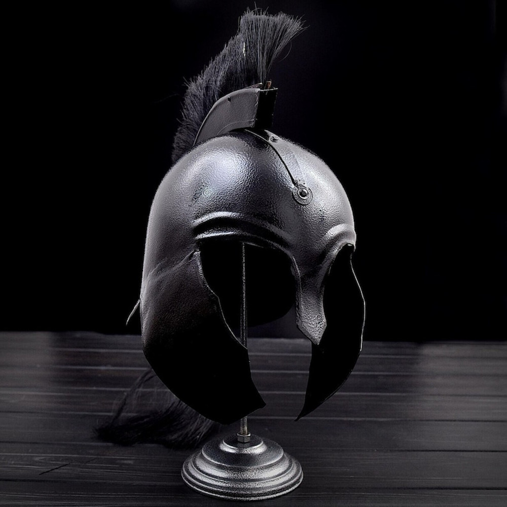THE LEO 300 Greek Spartan King Leonidas Medieval Black Helmet Corinthian Historical Helmet Halloween Cosplay 2