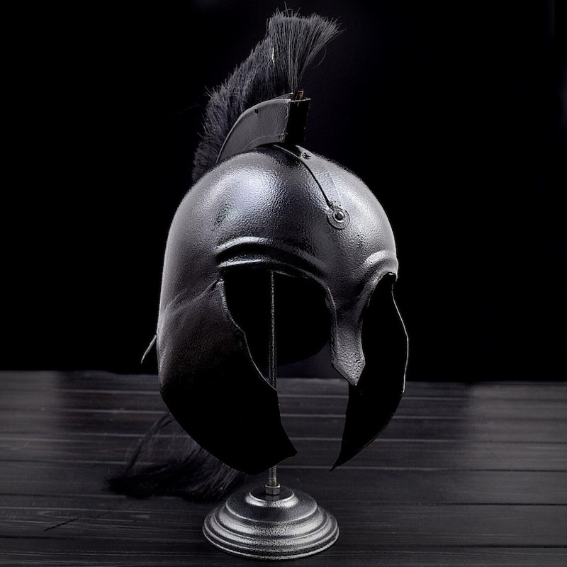 THE LEO 300 Greek Spartan King Leonidas Medieval Black Helmet Corinthian Historical Helmet Halloween Cosplay 2