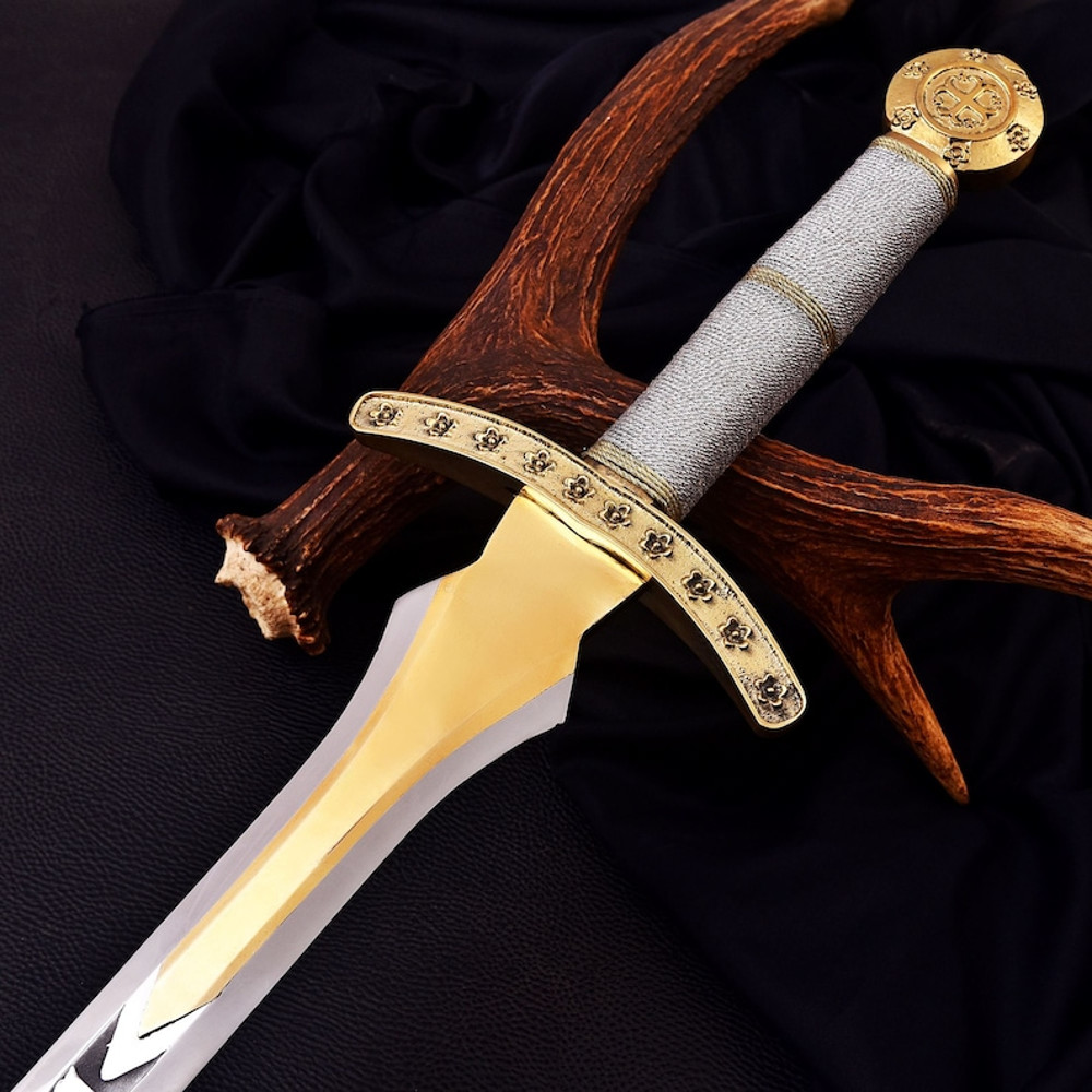 Custom Handmade J2 Carbon Steel SwordKingdom Of Heaven SwordKing Of Jerusalem SwordScabbard SwordWedding Gift 1