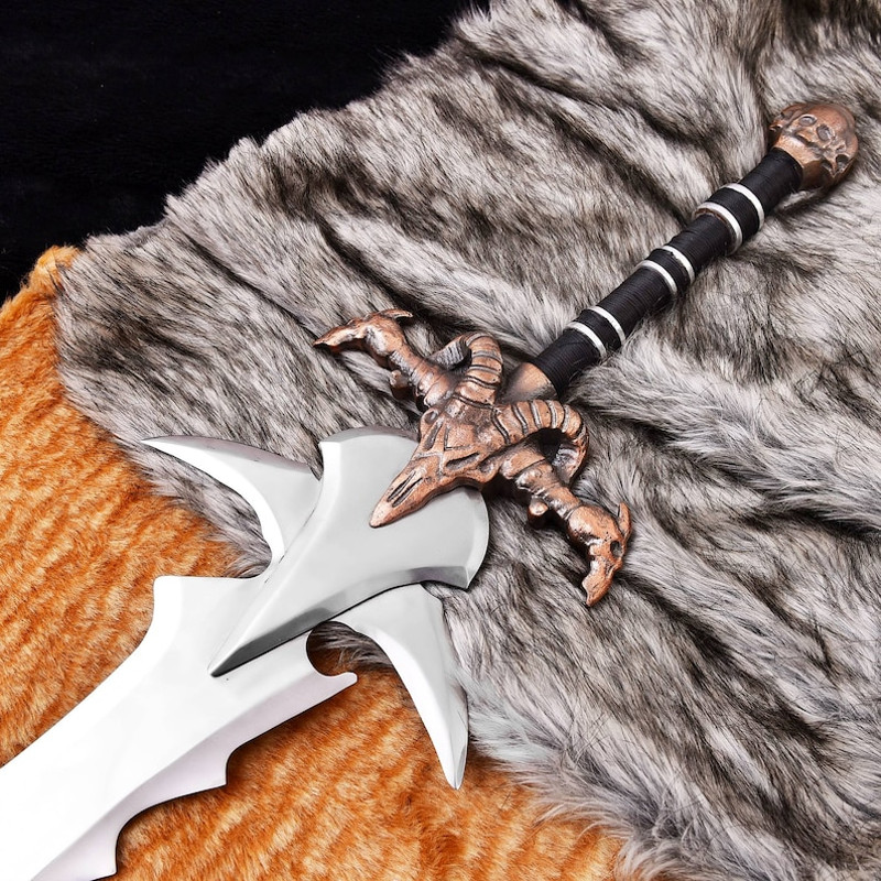 Custom Handmade J2 Carbon Steel SwordFrostmourne SwordReplica SwordLich Kings SwordBirthday GiftBest Gift For Him 1