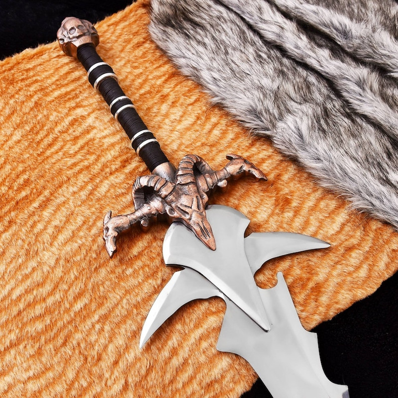 Custom Handmade J2 Carbon Steel SwordFrostmourne SwordReplica SwordLich Kings SwordBirthday GiftBest Gift For Him 3