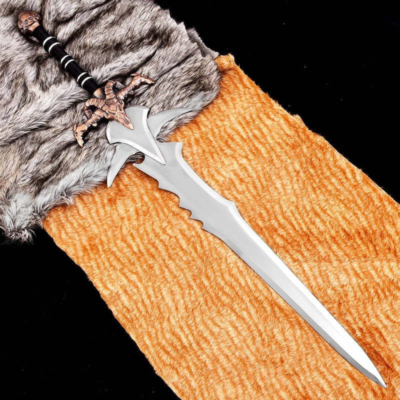 Custom Handmade J2 Carbon Steel SwordFrostmourne SwordReplica SwordLich Kings SwordBirthday GiftBest Gift For Him 0